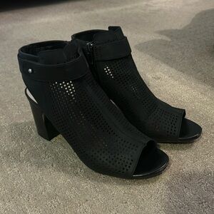 A.N.A open toe heeled booties